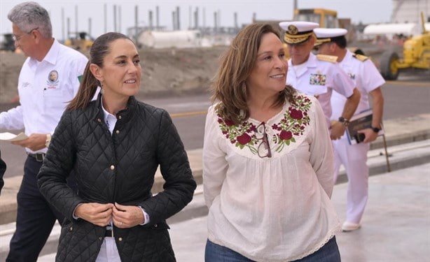 Claudia Sheinbaum y Rocío Nahle supervisan infraestructura portuaria de Veracruz