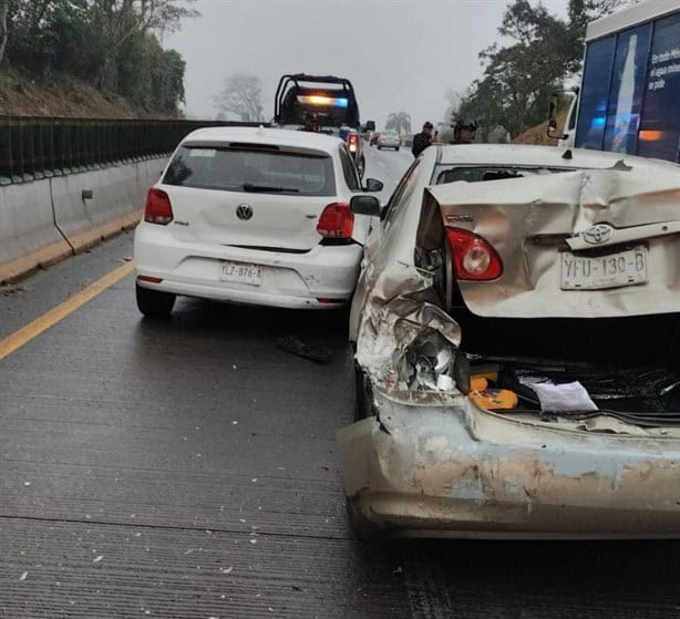 Se registra fuerte carambola en la Orizaba-Córdoba, ¿hay heridos?