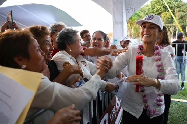 A los mexicanos nunca nos deben ver de arriba a abajo: Claudia Sheinbaum en Veracruz