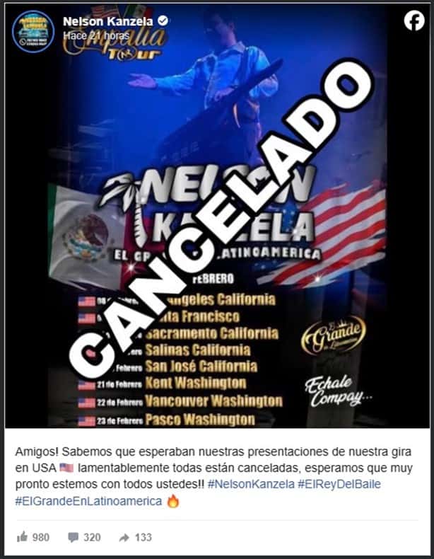 Nelson Kanzela suspende conciertos en EU; veracruzanos temen redadas de Trump y se aíslan