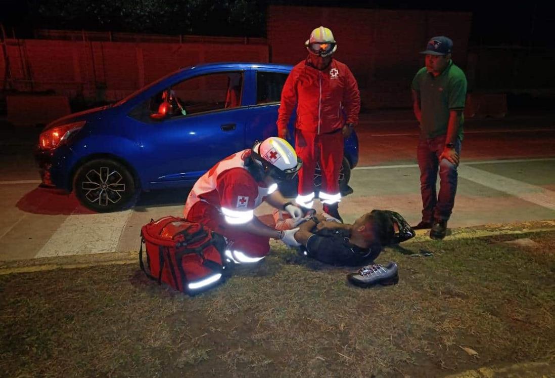 Se accidenta motociclista en el bulevar Fidel Velázquez, en Veracruz