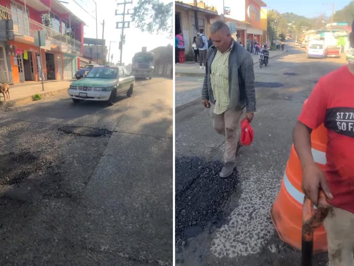 Vecinos se organizaron para bachear por cuenta propia la avenida Ébano de Xalapa