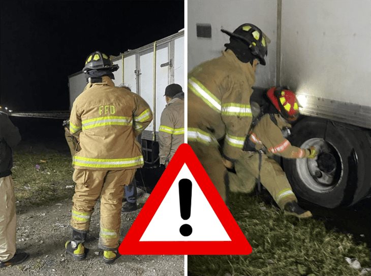 ¡Que susto! Tractocamión registra conato de incendio en la autopista Puebla-Orizaba 