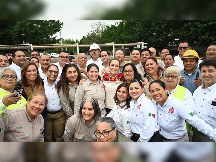 Presidenta supervisa construcción de planta de fertilizantes en Poza Rica