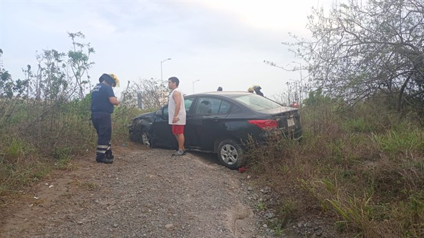 Se distrae y se sale del camino en la zona de Nuevo Veracruz 