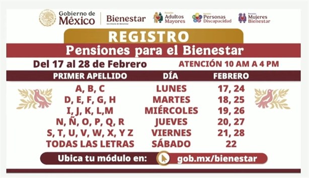 Pensión Bienestar 2025: presentan calendario oficial para inscripción de adultos mayores