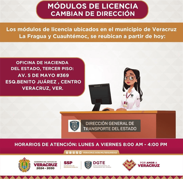 Reubican módulos de licencias de conducir en Veracruz: nueva dirección y horarios