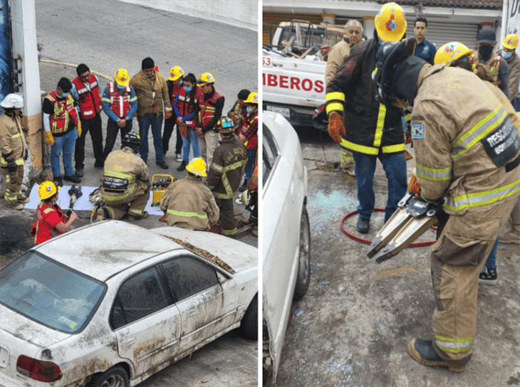 Realizan practicas de rescate vehicular en Fortín