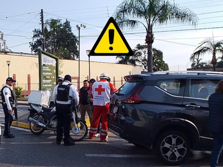 Motociclista resulta herido en choque en colonia Ferrer Guardia de Orizaba