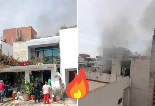 Incendio consume vivienda en fraccionamiento Zion Solaris en Emiliano Zapata