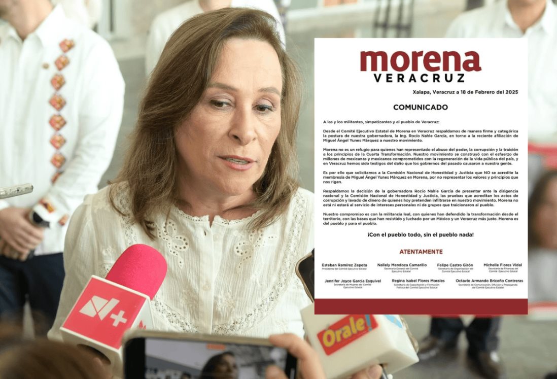 Rocío Nahle y Morena en Veracruz van contra la afiliación de Miguel Ángel Yunes Márquez