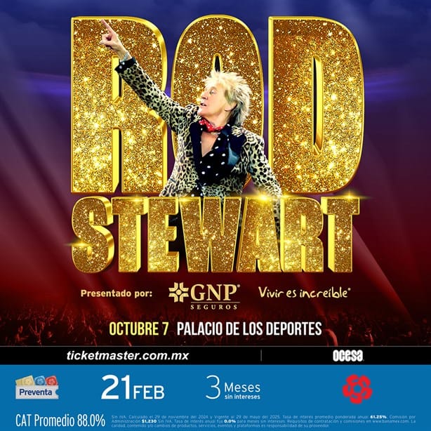 Rod Stewart en México: ¿cuándo inicia la preventa de boletos y con qué banco?