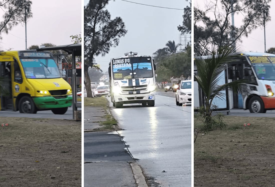 Pocos camiones urbanos prestan servicio en calles de Veracruz por segundo día