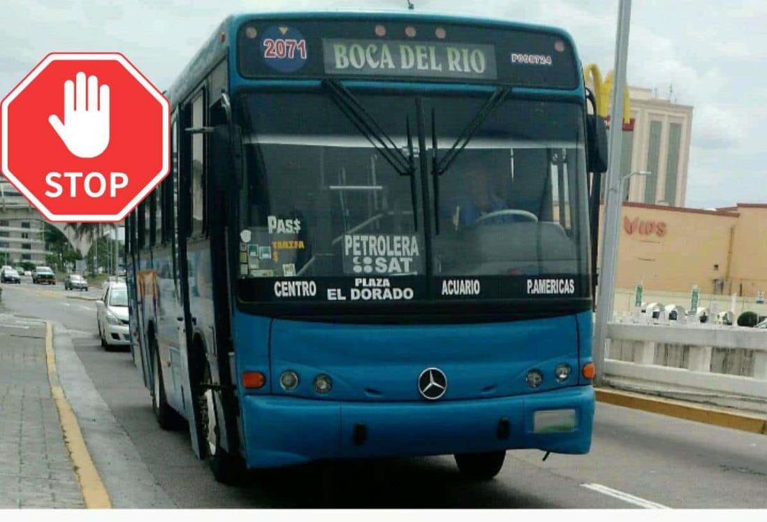 3 camiones que te llevan por 9 pesos de Veracruz a Boca del Río