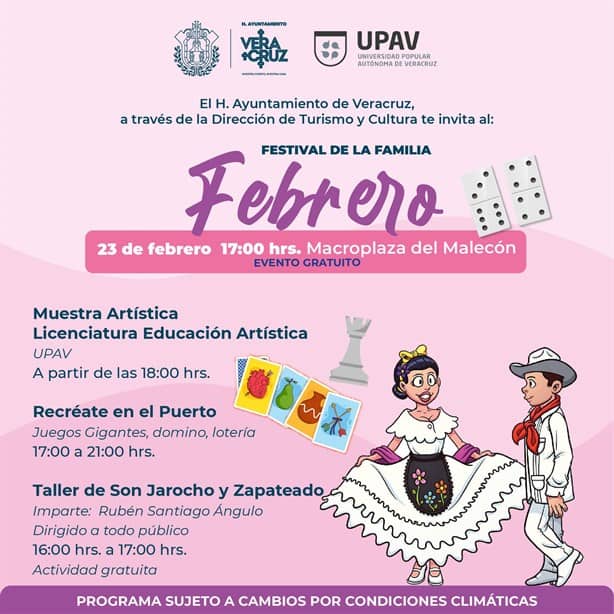 Juegos gigantes y son jarocho: Realizarán el festival de la familia en Veracruz