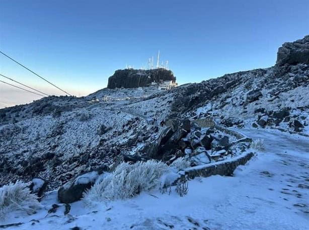 Alerta Conagua sobre caída de nieve además de aguanieve en el Pico de Orizaba y Cofre de Perote