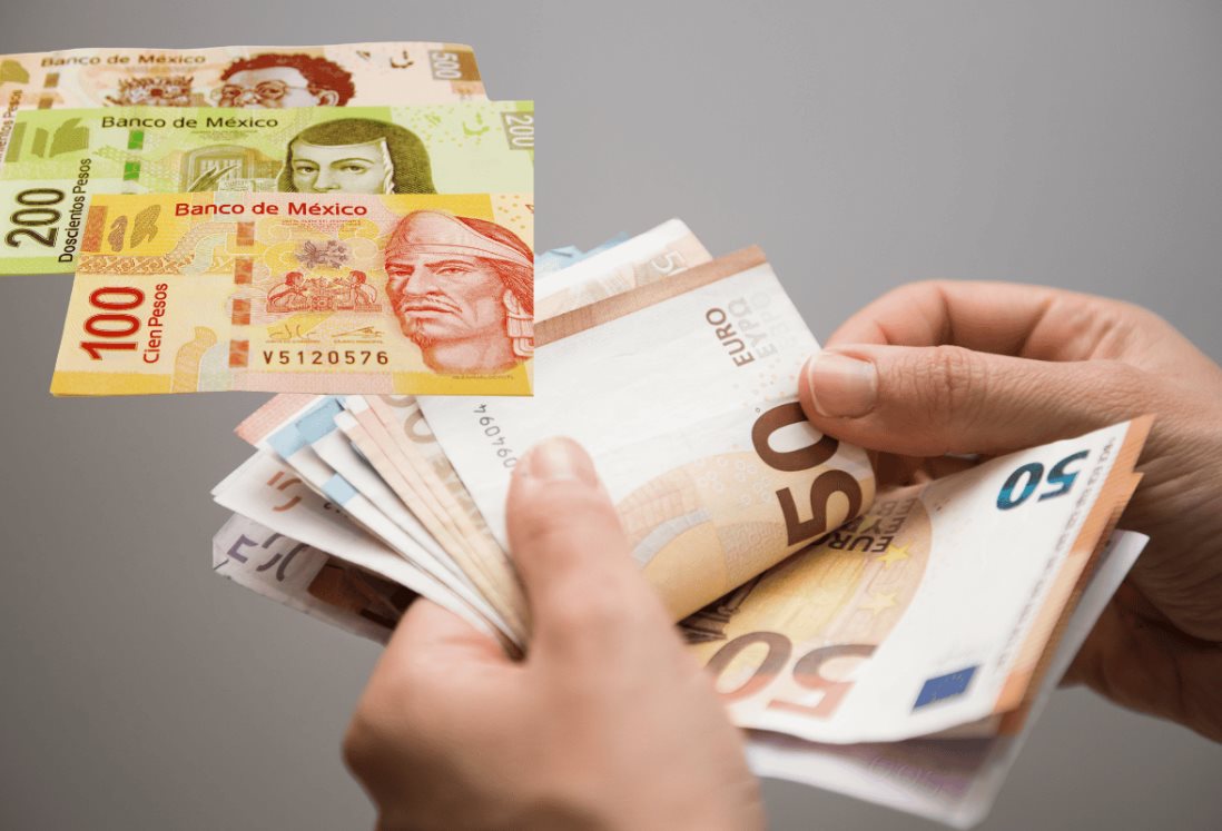 Precio del EURO frente al peso mexicano HOY 20 de febrero