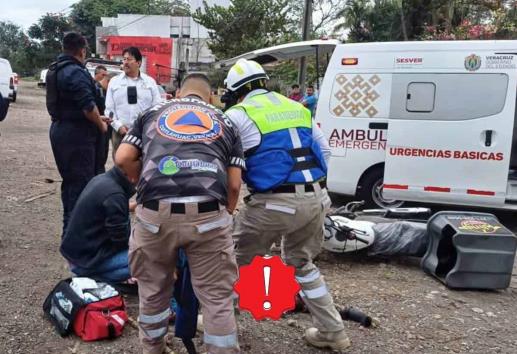 ¿Fue el karma? Roban motocicleta en Yanga; se accidentan en la carretera Córdoba-La Tinaja