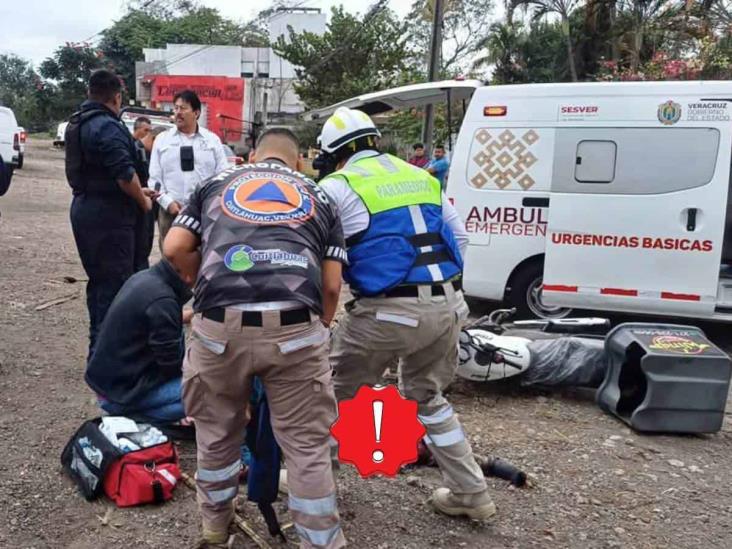 ¿Fue el karma? Roban motocicleta en Yanga; se accidentan en la carretera Córdoba-La Tinaja