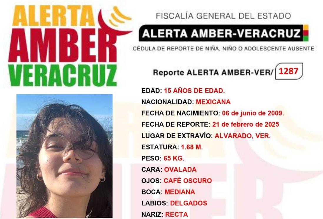 Activan la Alerta Amber por la desaparición de Jimena Barradas en la Riviera Veracruzana