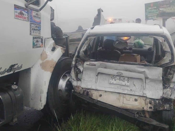 Niebla y colisiones en la carretera Xalapa-Perote; ¿un tramo peligroso?