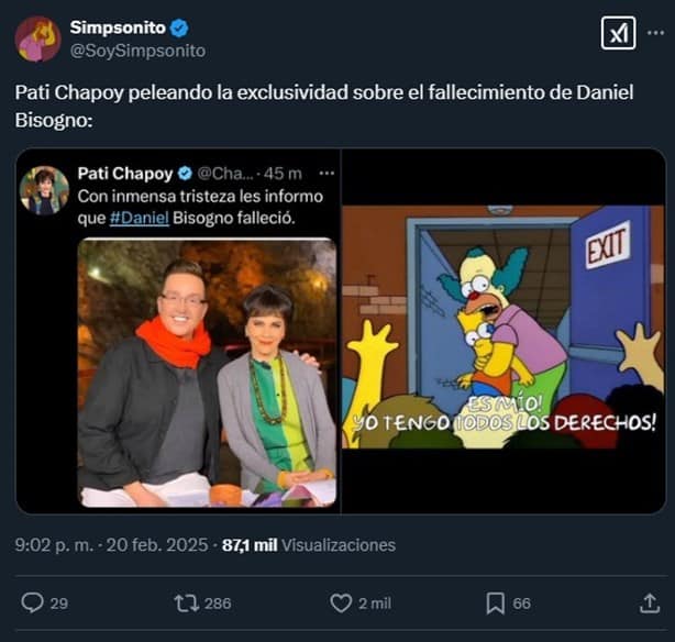 Así se despiden las redes sociales de Daniel Bisogno