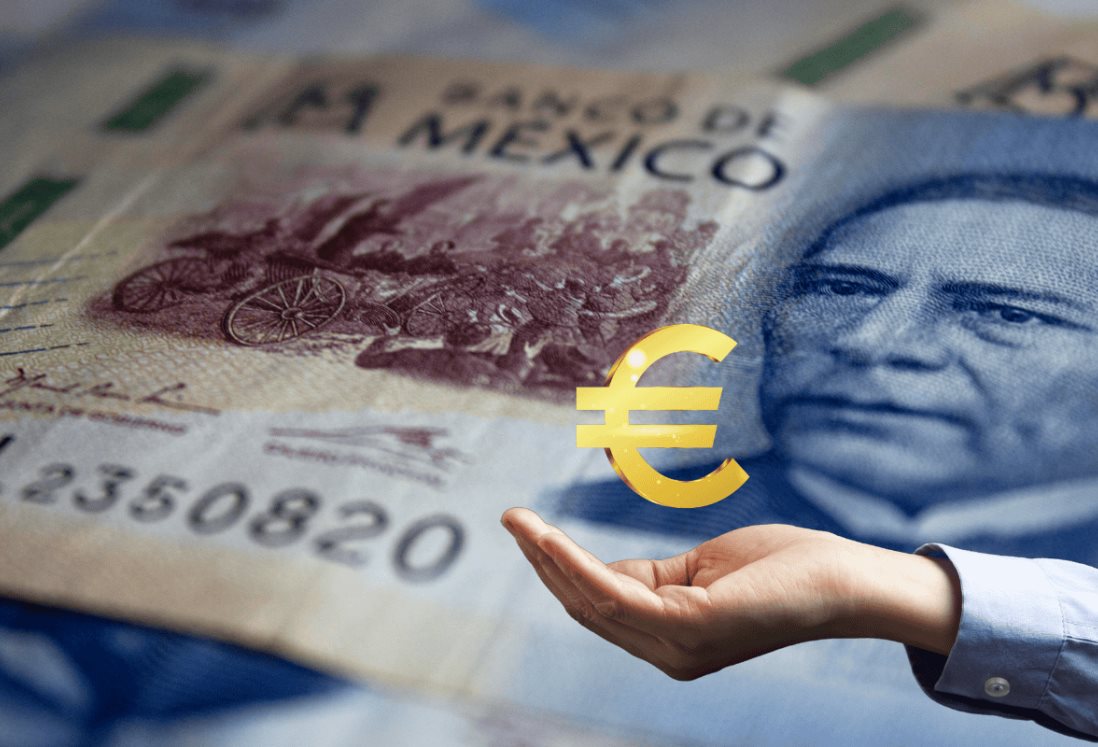 Así se cotiza el precio del euro frente al peso mexicano HOY 22 de febrero