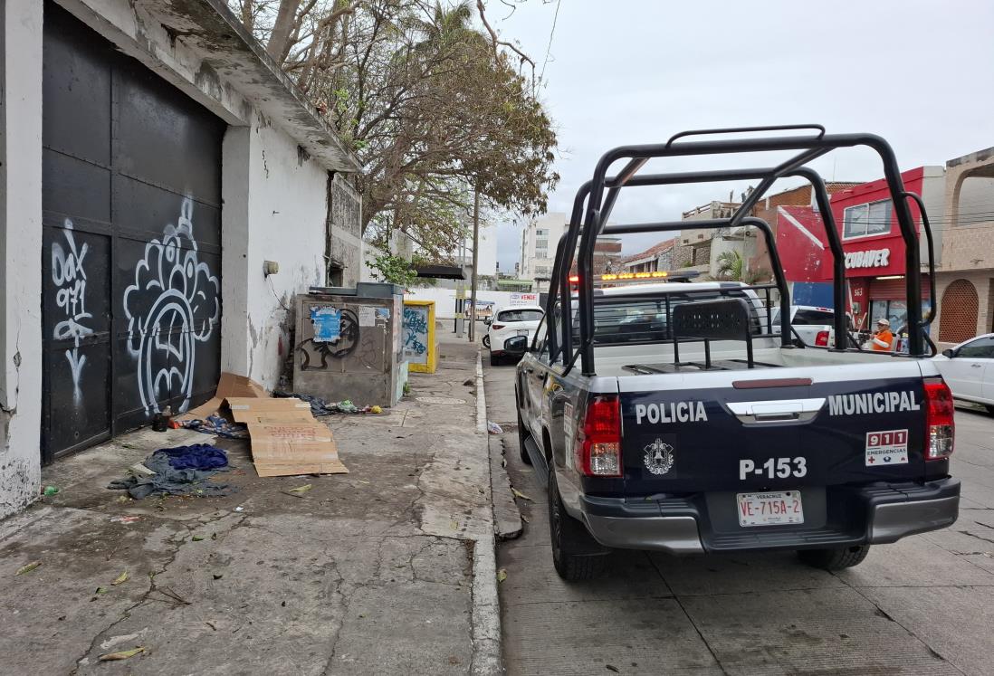 Fallece hombre en situación de calle en la colonia Faros, en Veracruz