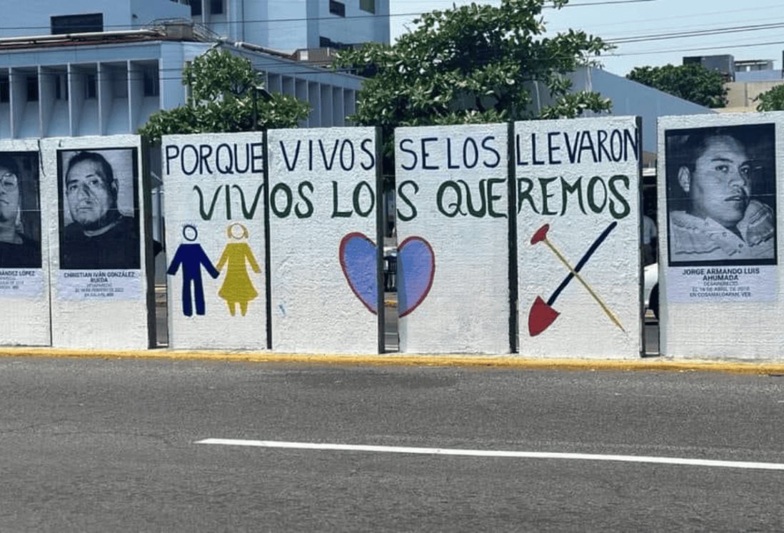 Rehabilitarán mural de desaparecidos en avenida Cuauhtémoc, en Veracruz