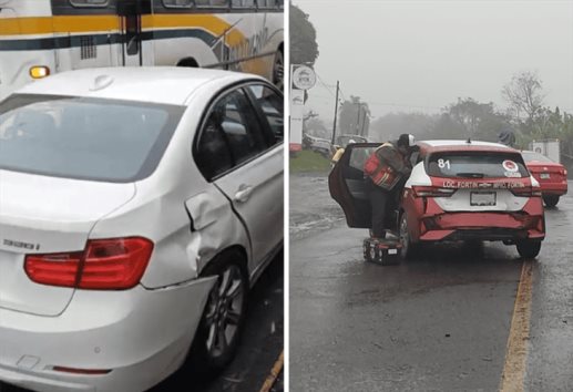 Se registra fuerte accidente en la carretera Fortín-Huatusco; hay 3 lesionados