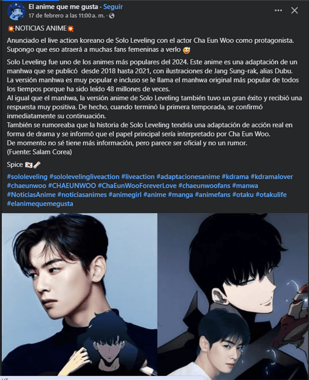 Solo Leveling confirma adaptación live action ¿qué actor daría vida a Jin-woo?