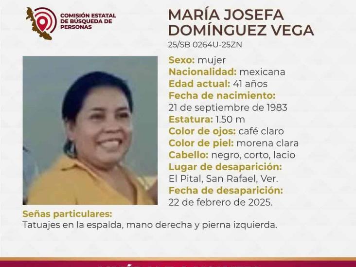 Solicitan ayuda para localizar a María Josefa Domínguez Vega en San Rafael