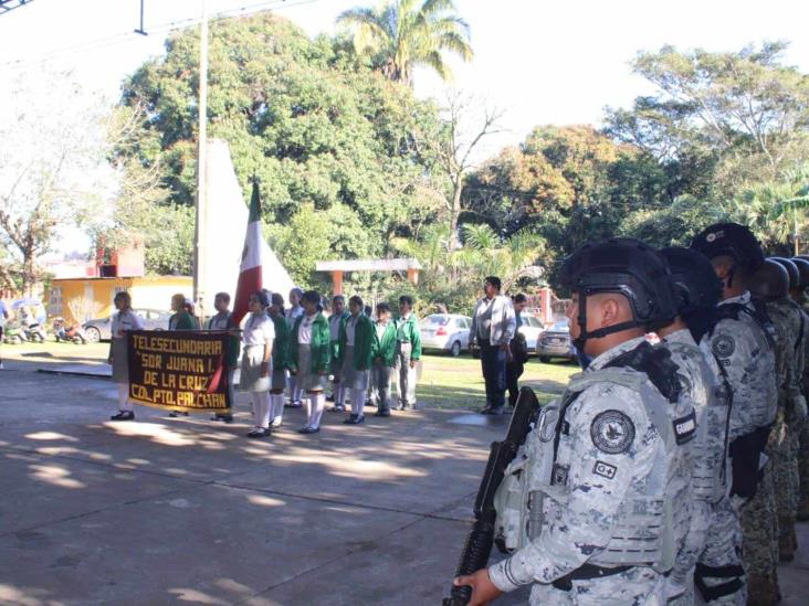 Misantla celebra el Día de la Bandera con llamado a responsabilidad cívica