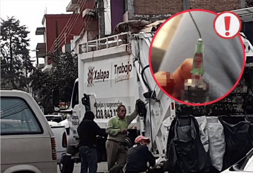 Trabajador de recolección de basura sufre accidente con jeringa; llama a separar residuos en Xalapa