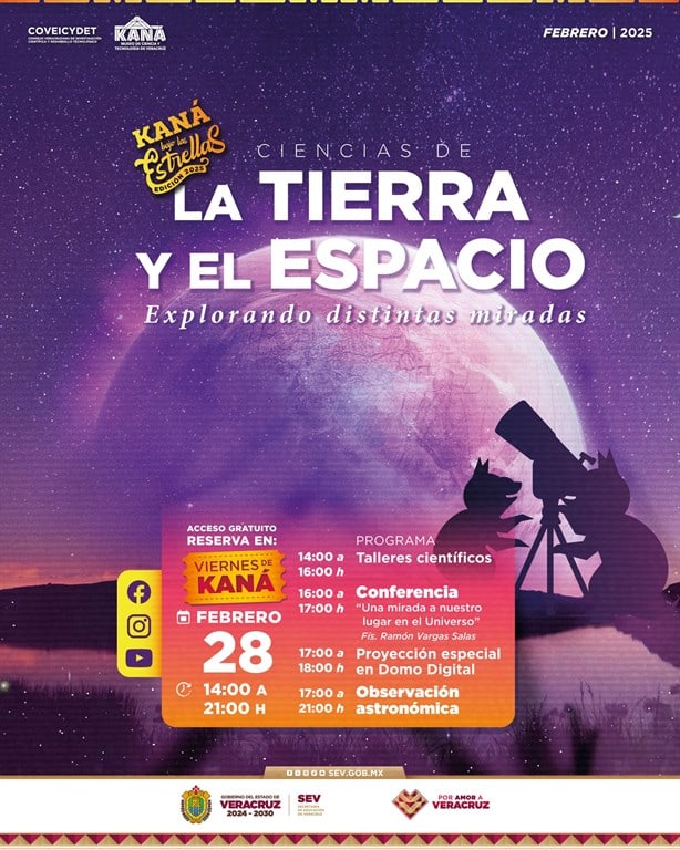 ¿Fan del espacio?; preparan actividades en el museo Kaná de Xalapa, checa detalles  