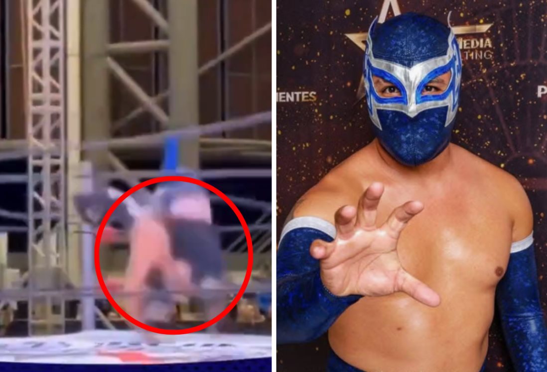 Captan TERRIBLE accidente del luchador Misterius en pleno show: Podría quedar paralítico | VIDEO