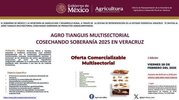 Realizarán Agro Tianguis Multisectorial en Xalapa, checa