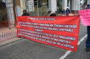 Expolicías de Poza Rica exigen pagos a SSP; vuelven a manifestarse en Xalapa (+VIDEO)