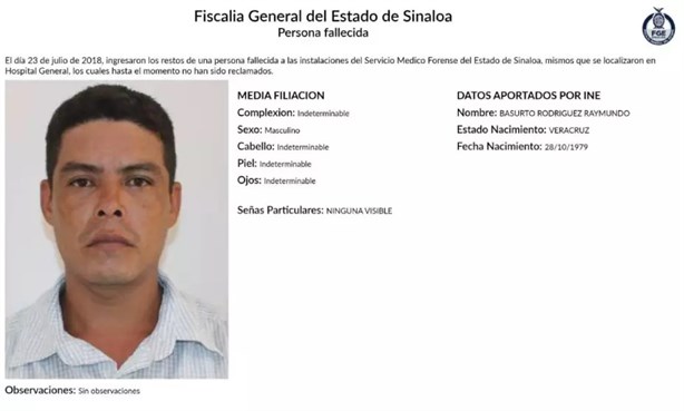 Cuerpos de 6 hombres veracruzanos continúan sin ser reclamados en el Semefo de Sinaloa