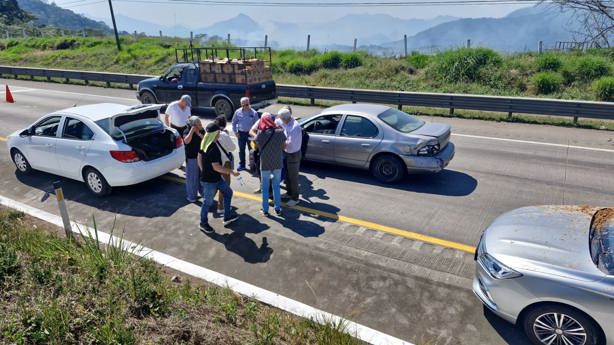 Se registra carambola de 3 unidades sobre la autopista 150D Fortín-Córdoba