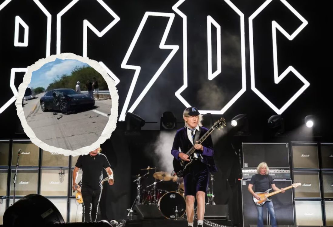 Hombre vuelca en su auto, comienza a sonar AC/DC, se relaja y le sube el volumen | VIDEO