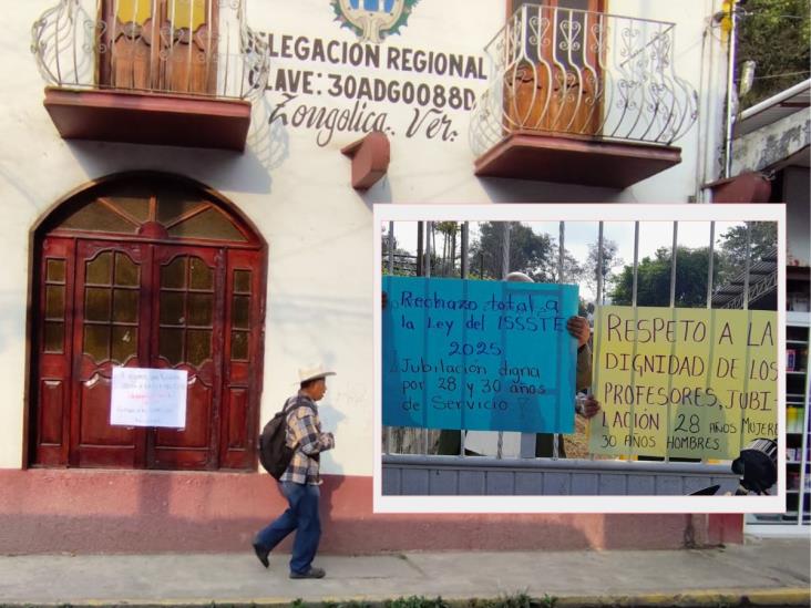 Maestros de Zongolica toman oficinas de la SEV; esto exigen