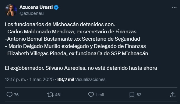 ¿Silvano Aureoles está detenido? Habrían capturado a colaboradores del exgobernador