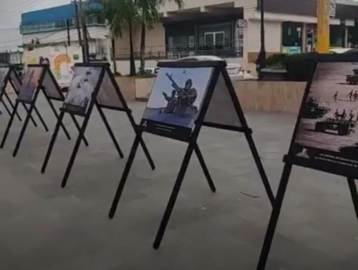 Ejército Mexicano exhibe exposición fotográfica en Ixhuatlán del Sureste