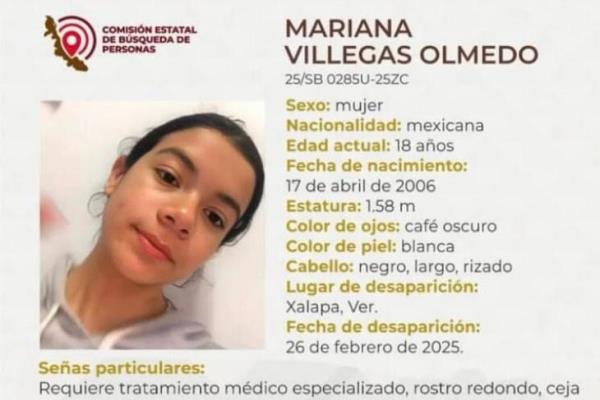 Localizan a Mariana Villegas Olmedo tras días de intensa búsqueda