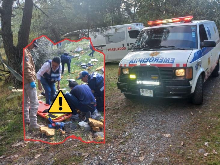 Se accidenta veterano motociclista en curvas de Toxtlacuaya