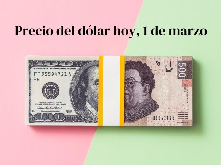 Precio del dólar hoy sábado 1 de marzo: así va el tipo de cambio