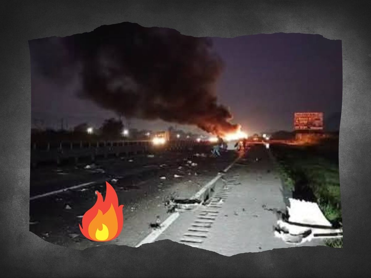 Tráiler se incendia sobre la autopista Puebla-Veracruz