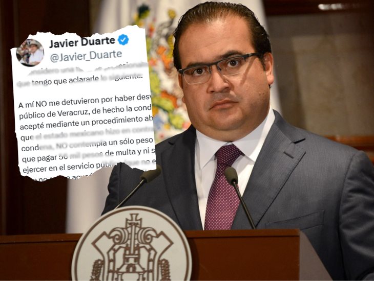 Mis colaboradores usaron recursos para otros fines, afirma Javier Duarte