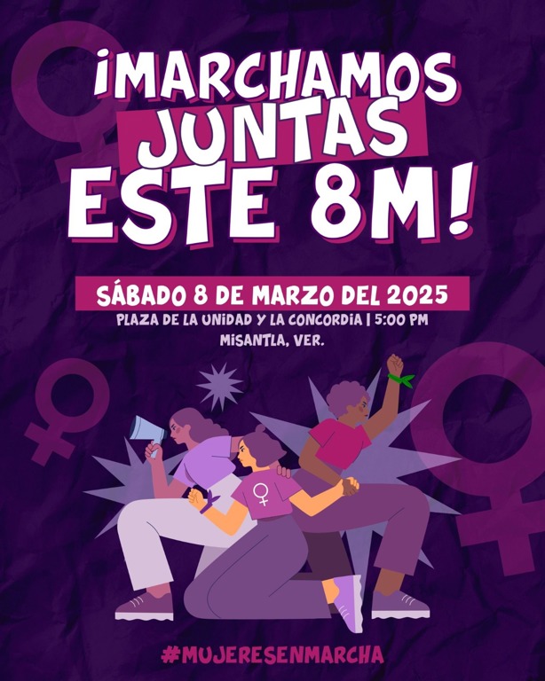 Invitan a participar en la marcha del 8M en Misantla; checa